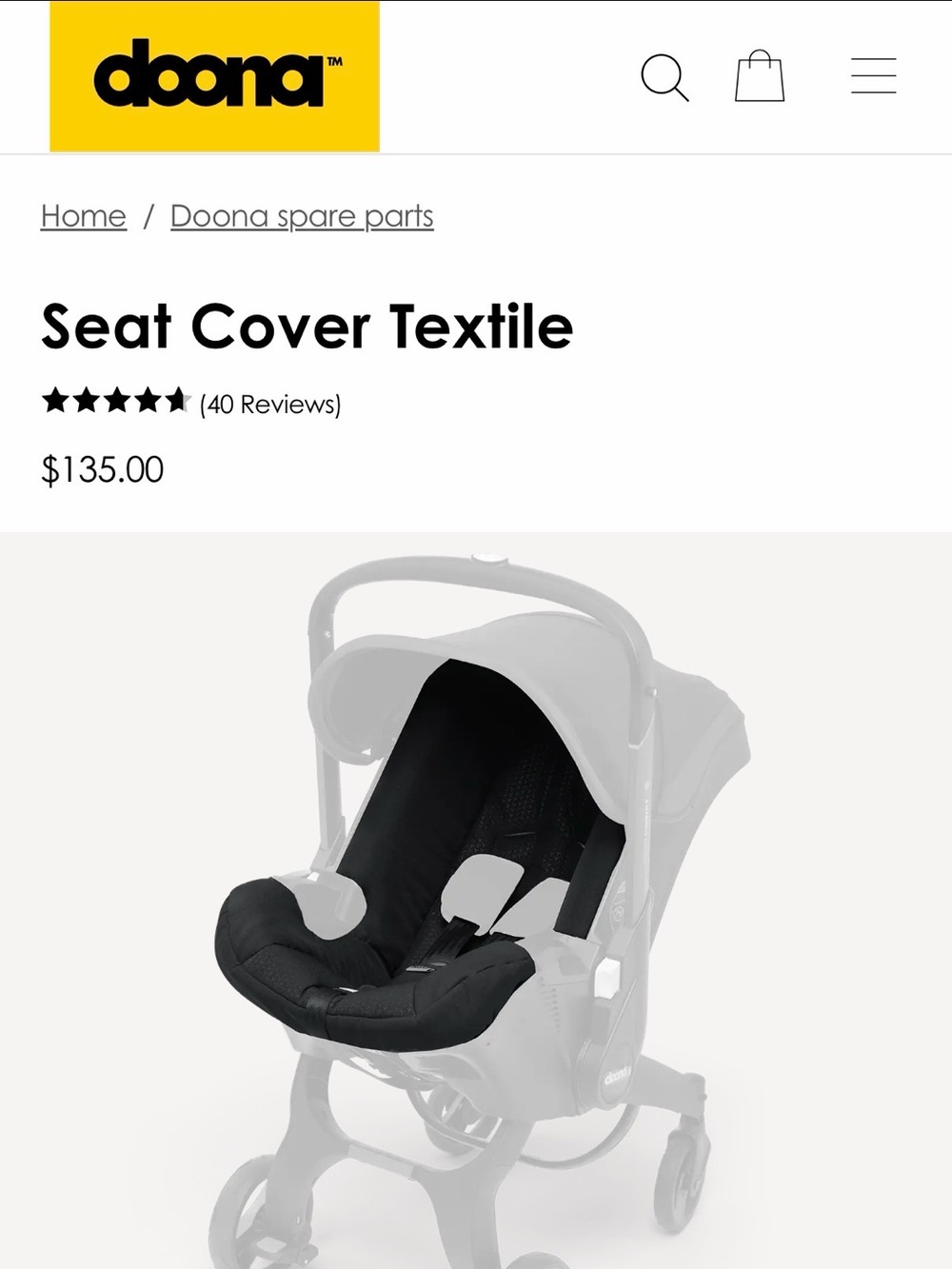 Doona Seat Cover Textile